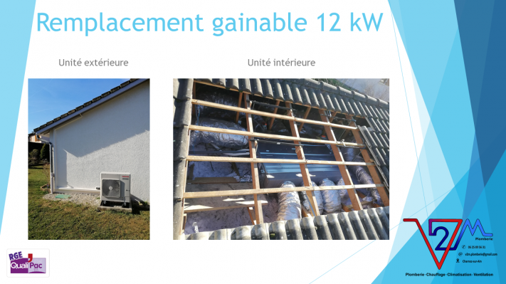 Remplacement gainable toshiba 12 kw 1